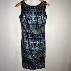 White House Black Market Dress Sz 0 Embroidered Metallic Floral Sheath NWT $220